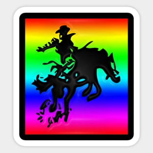 Western Era - Cowboy on Horseback 9 Sticker